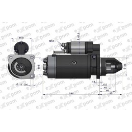 Starteris r11a 12v 3kw bendix 11 dantų c 330 c 36
