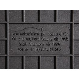 Volkswagen Sharan I (5 vietų) 1995-2010 m. Guminiai kilimėliai MOTOHOBBY 150502