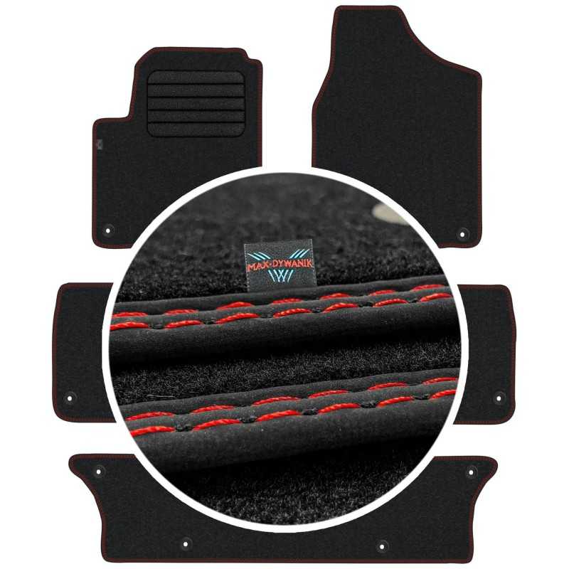 Volkswagen Sharan I 7 vietų 1998-2010 Veliūriniai kilimėliai MAX-DYWANIK