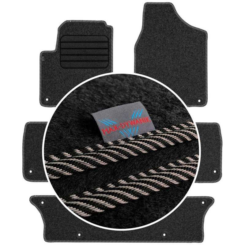 Volkswagen Sharan I 7 vietų 1998-2010 Veliūriniai kilimėliai MAX-DYWANIK