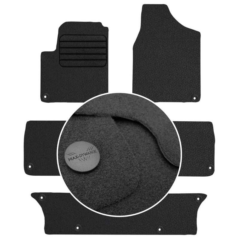 Volkswagen Sharan I 7 vietų 1998-2010 Veliūriniai kilimėliai MAX-DYWANIK