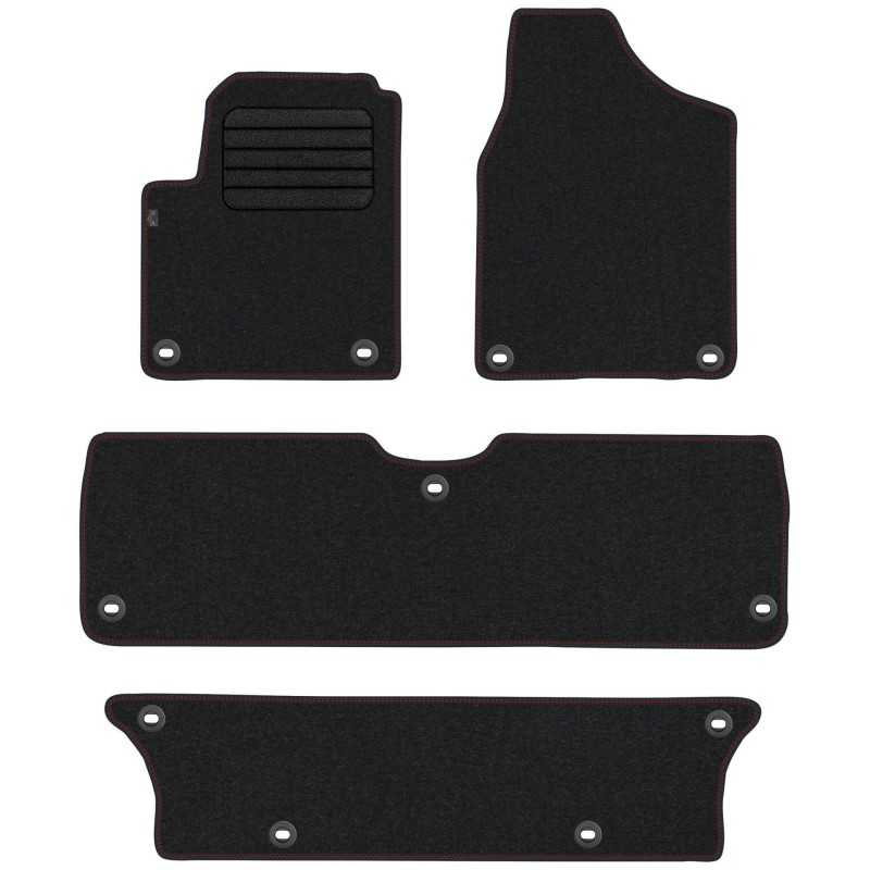 Volkswagen Sharan I 7 vietų 1998-2010 Veliūriniai kilimėliai MAX-DYWANIK