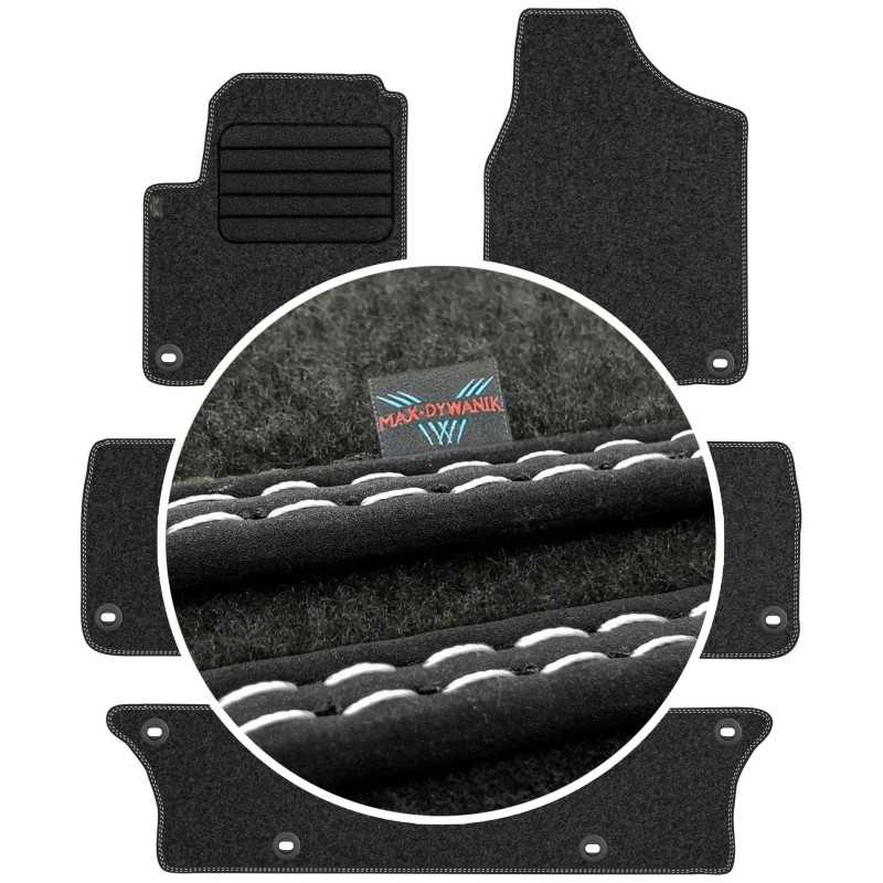 Volkswagen Sharan I 7 vietų 1998-2010 Veliūriniai kilimėliai MAX-DYWANIK