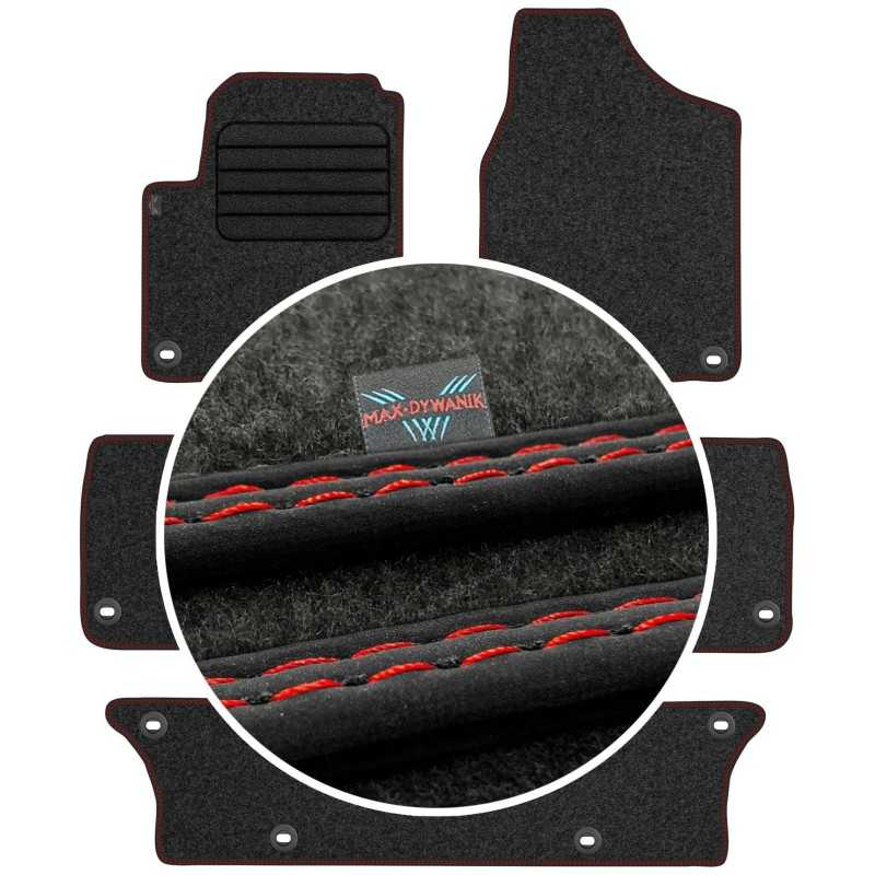 Volkswagen Sharan I 7 vietų 1998-2010 Veliūriniai kilimėliai MAX-DYWANIK