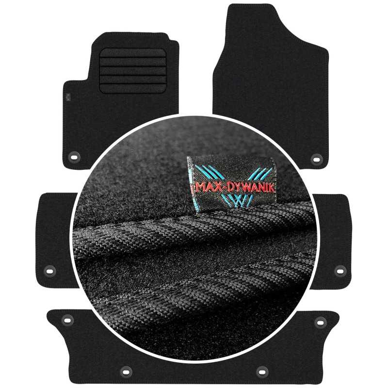 Volkswagen Sharan I 7 vietų 1998-2010 Veliūriniai kilimėliai MAX-DYWANIK