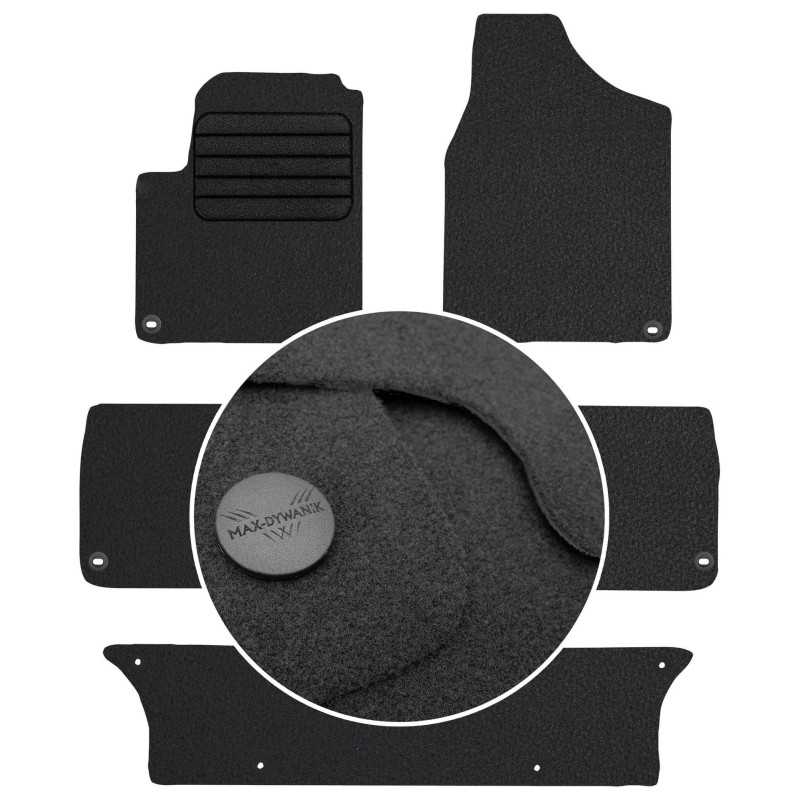 Volkswagen Sharan I 7 vietų 1998-2010 Veliūriniai kilimėliai MAX-DYWANIK