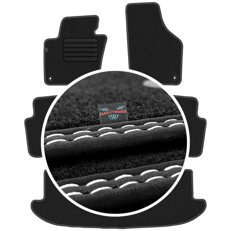 Volkswagen Sharan II 7 vietos 2010- Veliūriniai kilimėliai MAX-DYWANIK
