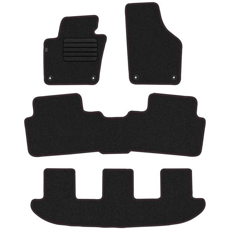 Volkswagen Sharan II 7 vietos 2010- Veliūriniai kilimėliai MAX-DYWANIK