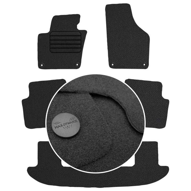 Volkswagen Sharan II 7 vietos 2010- Veliūriniai kilimėliai MAX-DYWANIK