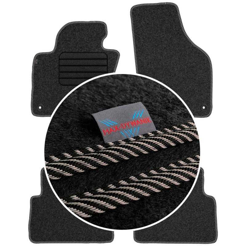 Volkswagen Tiguan I 2007-2015 Veliūriniai kilimėliai MAX-DYWANIK