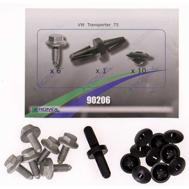 Volkswagen Transporter T5 2003-2015 Variklio dangtelio laikikliai ROMIX 90206