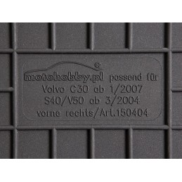 Volvo S40 II 2004-2012 Guminiai kilimėliai MOTOHOBBY FRONT 150404/2