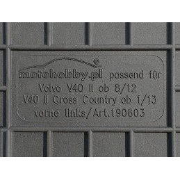 Volvo V40 2012-2019 Guminiai kilimėliai MOTOHOBBY 190603