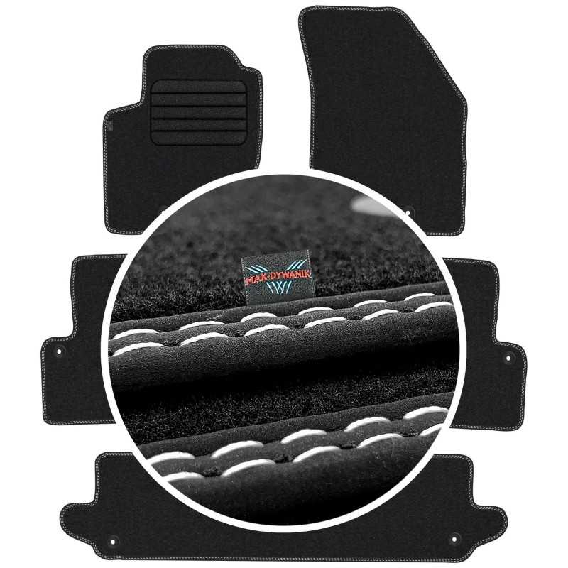 Volvo XC90 I 7 vietų 2003-2014 Veliūriniai kilimėliai MAX-DYWANIK