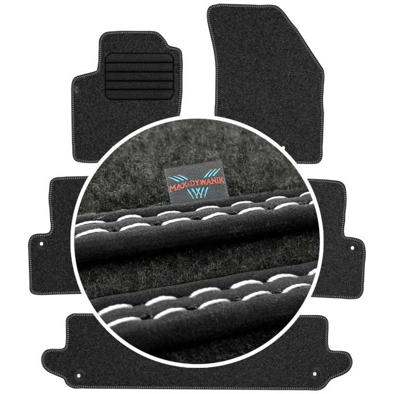 Volvo XC90 I 7 vietų 2003-2014 Veliūriniai kilimėliai MAX-DYWANIK