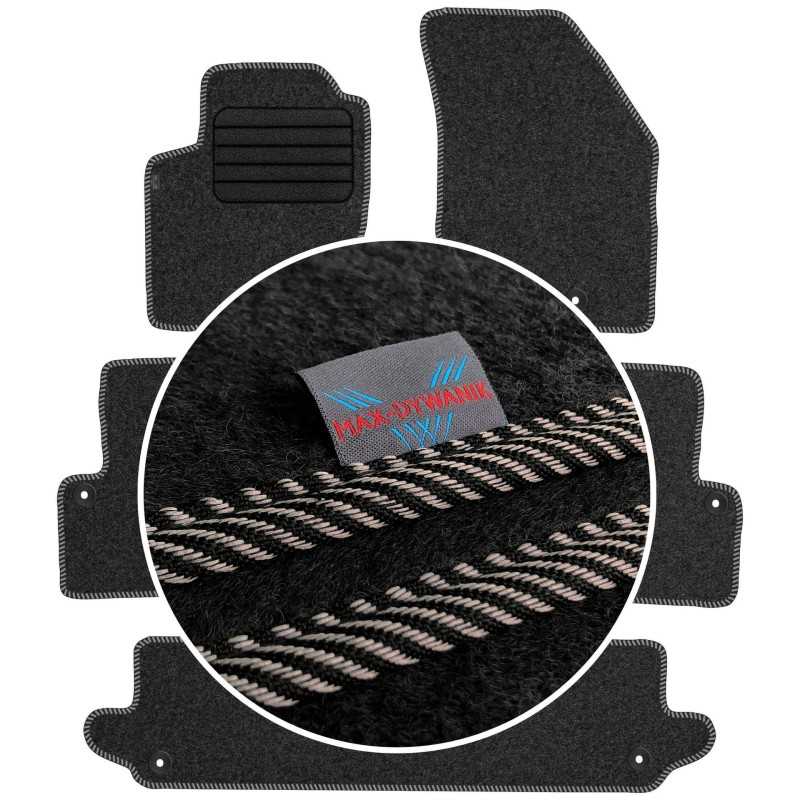 Volvo XC90 I 7 vietų 2003-2014 Veliūriniai kilimėliai MAX-DYWANIK