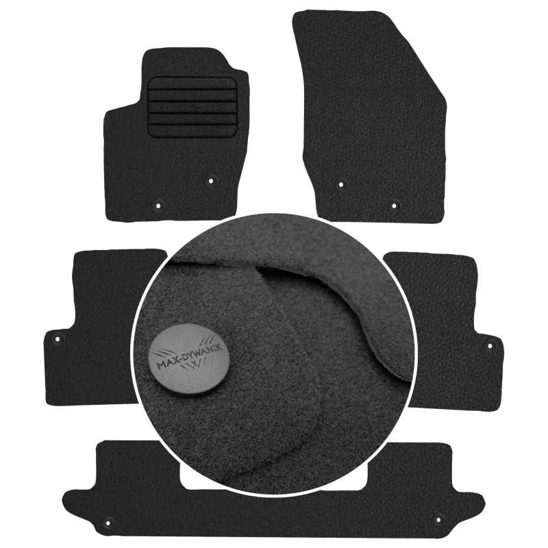 Volvo XC90 I 7 vietų 2003-2014 Veliūriniai kilimėliai MAX-DYWANIK