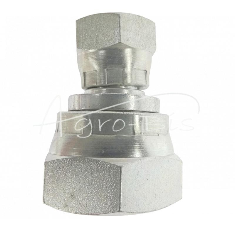 Hidraulinė jungtis - tiesi, moteriška AA jungtis, M22x1.5 - M14x1.5, 15L/8L, seno tipo kūgiai be O žiedo - HS216