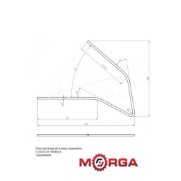Bulvių kasimo pirštas Z-602 FI-10 milteliniu būdu dažytas MORGA arklių kasimo įrankis - 560206080M