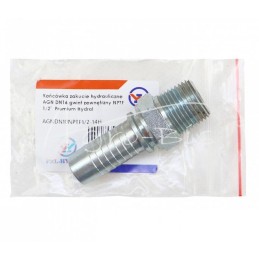 Hidraulinės jungties antgalis AGN DN10 NPTF 1/2" 14 išorinis sriegis Premium PZL Hydral - AGNDN10NPTF1/2-14H
