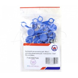 M6x1 tepalo antgalių rinkinys, 10 vnt., mėlynas tepalo antgalio dangtelis PZL HYDRAL - 7141206PNH