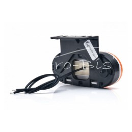 Šoninis gabaritinis žibintas, elipsės formos W196, 12V/24V, LED, 12V/24V, atsparus vandeniui, IP66/68, oranžinis - 1383