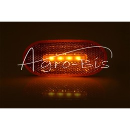 Šoninis gabaritinis žibintas, elipsės formos W196, 12V/24V, LED, 12V/24V, atsparus vandeniui, IP66/68, oranžinis - 1383