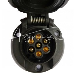 7 polių kištukinis lizdas - galinis kabelių pynės išvadas, standus sandariklis - 100.012