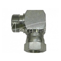 Hidraulinės jungties alkūnė 90 AB M22x1.5 - M18x1.5 16L/12L seno tipo kūgis be žiedo - HS324