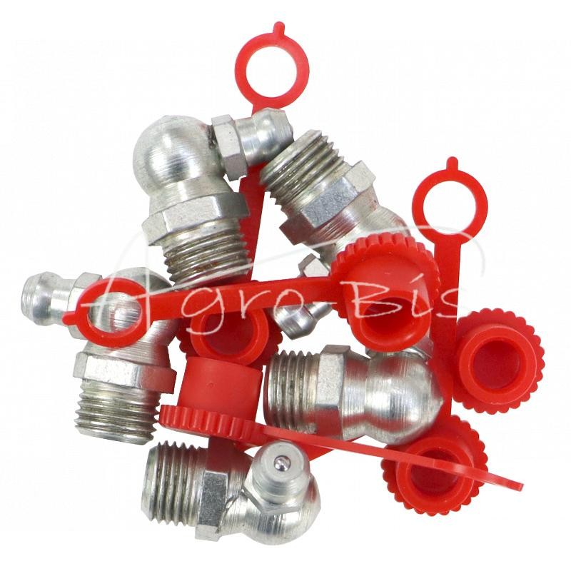 Tepimo antgalių rinkinys M10x90 5 vnt., raudonas tepalo antgalio dangtelis PZL HYDRAL - 714121090CH