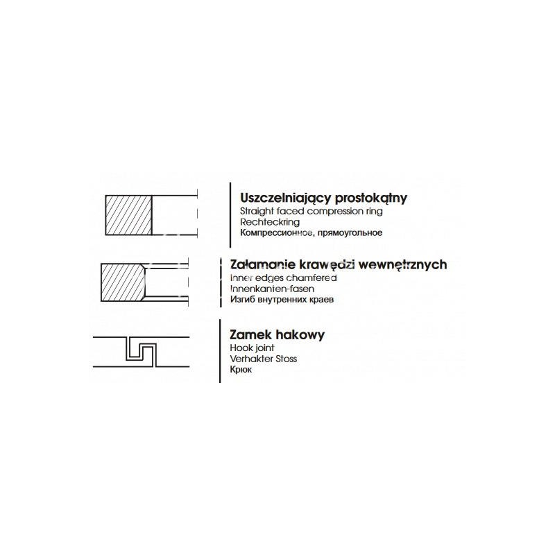 Varančiosios ašies sankabos stūmoklio žiedas 50.00x3.5x2.0 4-80.185.085 Ursus C385 Prima - 80185085/P