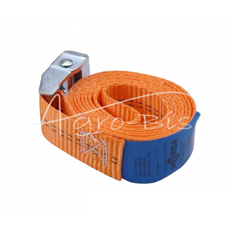 Transportavimo diržas su savaime užsifiksuojančia sagtimi 400 kg, diržo plotis 35 mm, ilgis 2 m MORGA - PT400KG2M35M