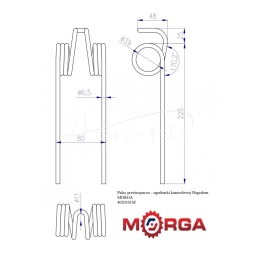 Hagedorn rotacinio grėblio – vartytuvo MORGA milteliniu būdu dažyti pirštai - 4020101M