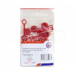 Tepimo antgalių rinkinys M10x1 10 vnt., raudonas tepalo antgalio dangtelis PZL HYDRAL - 7141210PCH