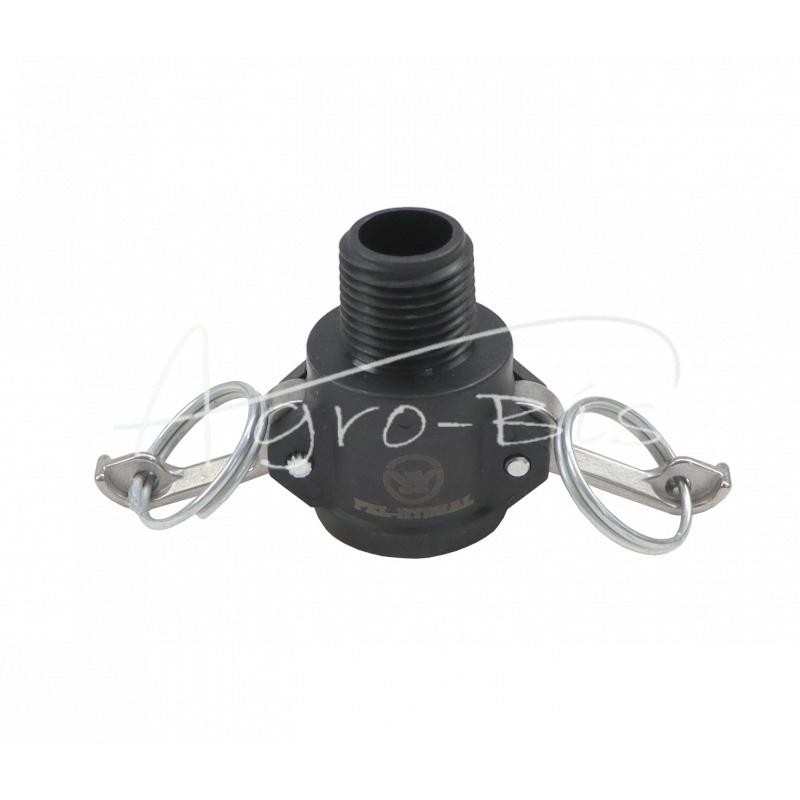 Camlock jungties lizdas, B tipo, polipropilenas, PP 1/2" x 13 mm, PZL HYDRAL - ZCPB13H
