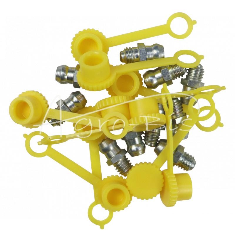 Tepimo antgalių rinkinys M6x1 10 vnt., tepalo antgalio dangtelis geltonas PZL HYDRAL - 7141206PZUH