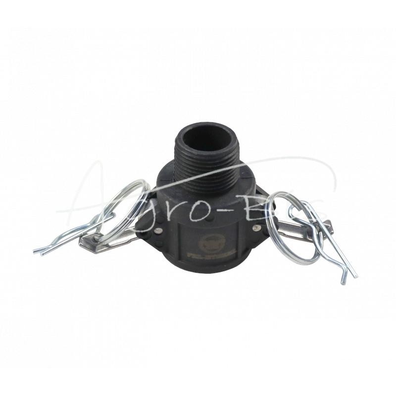 Camlock jungties lizdas, B tipo, polipropilenas, PP, 3/4" x 19 mm, PZL HYDRAL - ZCPB19H