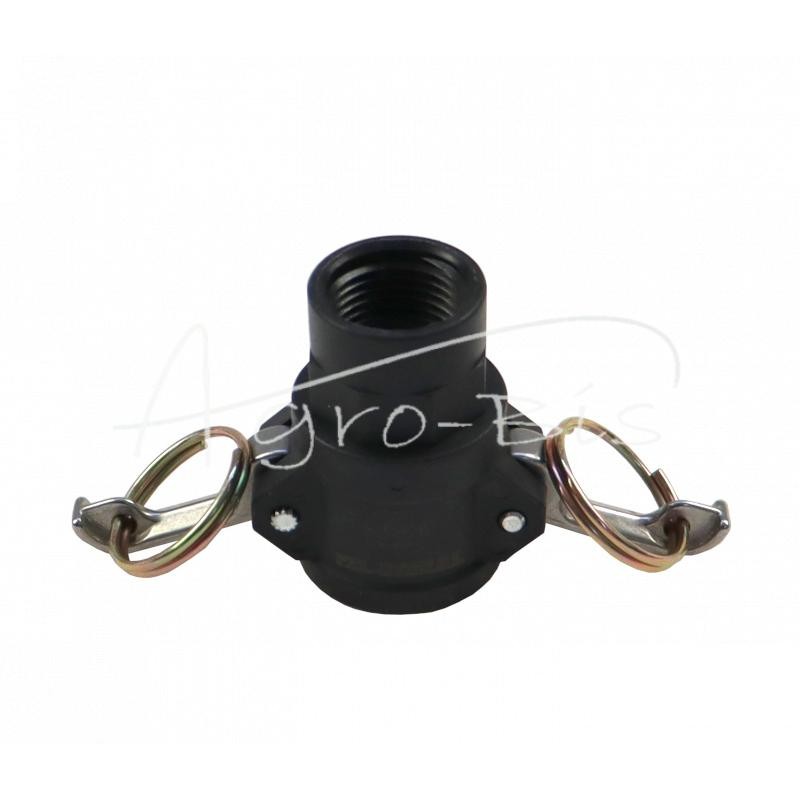 Camlock jungties lizdas, D tipo, polipropilenas, PP 1/2" x 13 mm, PZL HYDRAL - ZCPD13H