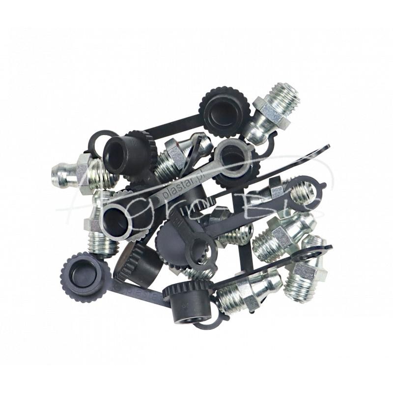 M8x1 tepalo antgalių rinkinys, 10 vnt., juodas tepalo antgalio dangtelis PZL HYDRAL - 7141208PCZH