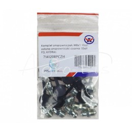 M8x1 tepalo antgalių rinkinys, 10 vnt., juodas tepalo antgalio dangtelis PZL HYDRAL - 7141208PCZH