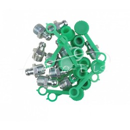 Tepimo antgalių rinkinys M10x1 10 vnt., žalias tepalo antgalio dangtelis PZL HYDRAL - 7141210PZH