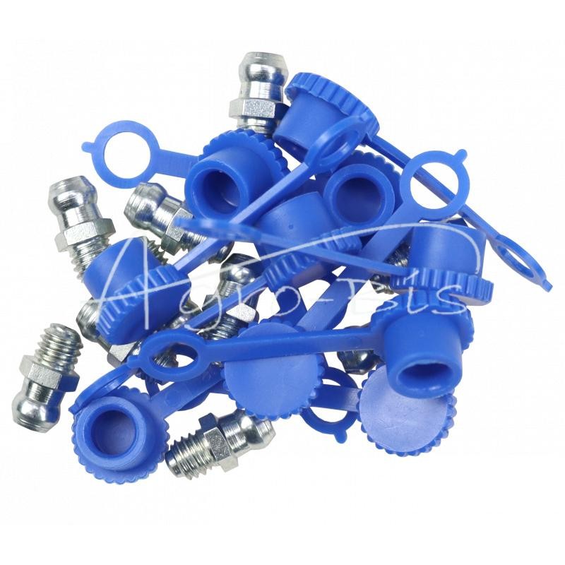 M6x1 tepalo antgalių rinkinys, 10 vnt., mėlynas tepalo antgalio dangtelis PZL HYDRAL - 7141206PNH