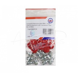 Tepimo antgalių rinkinys M8x1 10 vnt., raudonas tepalo antgalio dangtelis PZL HYDRAL - 7141208PCH