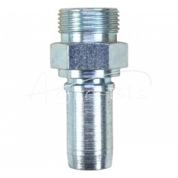 Gofruotas PTFE tefloninis žarnos antgalis DN15, B tipo M22x1.5, sunkvežimių žarnos PZL-Hydral - 441