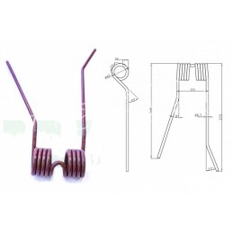 MESKO rotacinio grėblio vartytuvo dantis, kraštutinis dešinysis, platus, lenkiškas - 5275130040