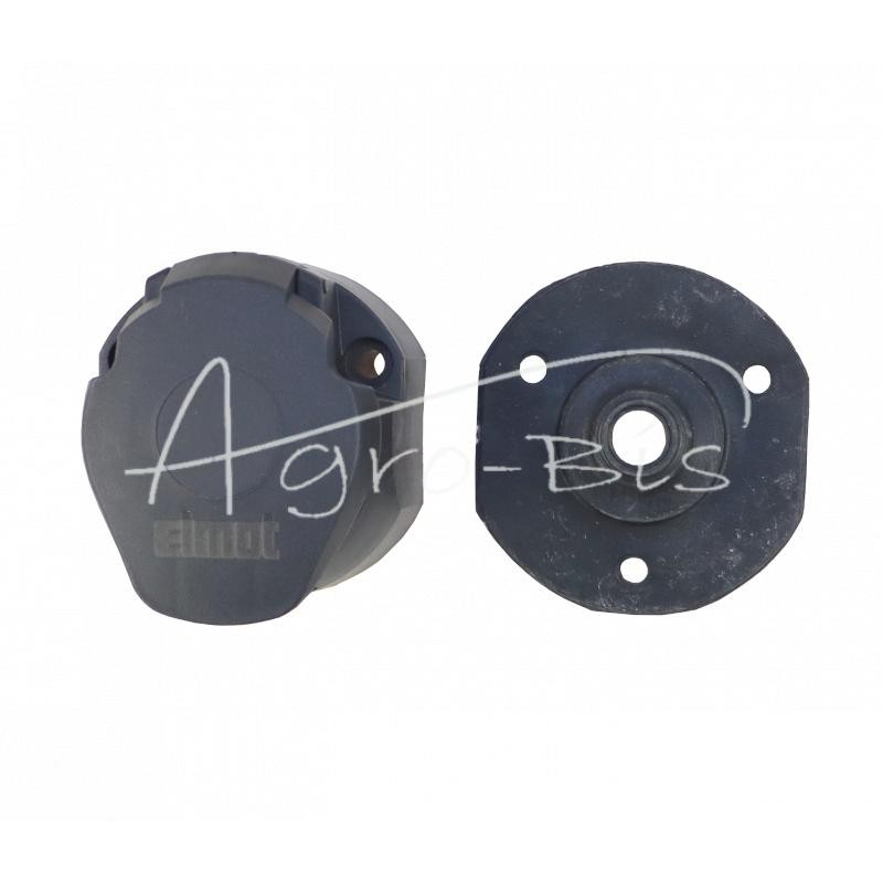 12/24 V 13 kontaktų elektros lizdas su guminiu padu, aukščiausios kokybės nikeliuoti ELMOT kištukai - G13EL