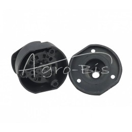 12/24 V 13 kontaktų elektros lizdas su guminiu padu, aukščiausios kokybės nikeliuoti ELMOT kištukai - G13EL