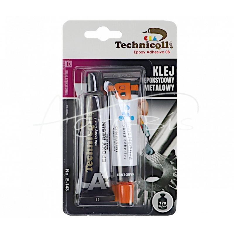 Metalo epoksidiniai klijai 2 x 20 ml E-143 Technicqll - E143