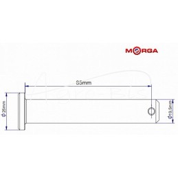 P Ursus Ursus C-330 pakabos tvirtinimo kaištis, grūdintas, MORGA - 54660327M