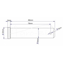 Centrinės traukės kaištis 893561M1 grūdintas Ursus MF3, MF4 MORGA - 893567M1M
